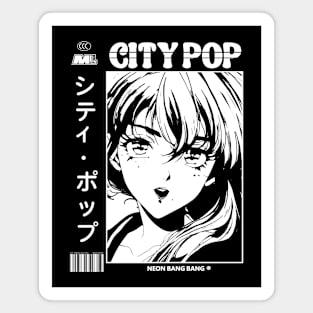 Japanese Manga City Pop Vaporwave Aesthetic Magnet